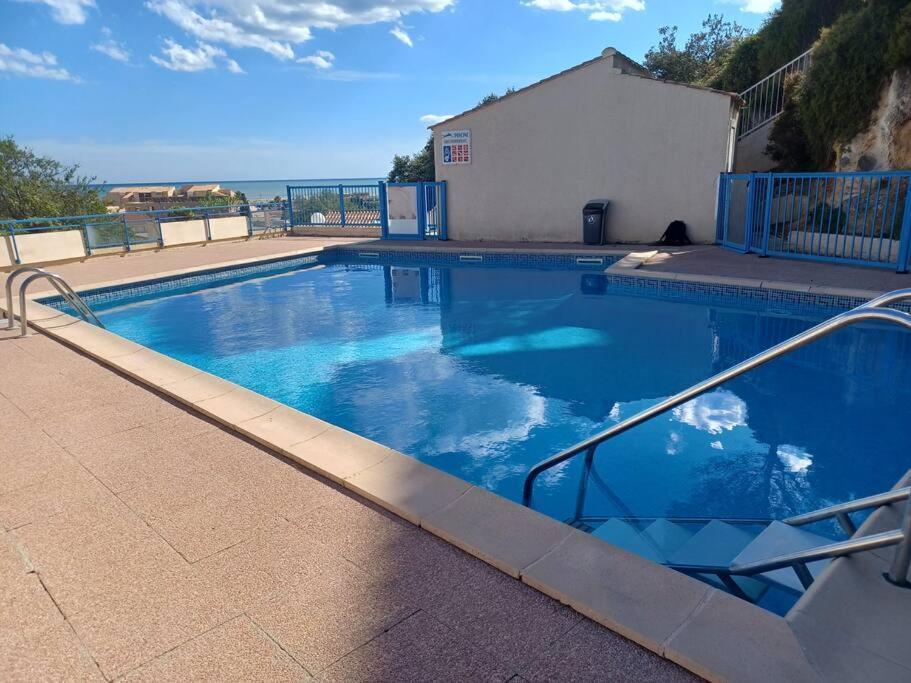 Plain-Pied, Terrasse, Piscine, Pleine Vue Mer, Plage A 6' A Pied, Parking, Wifi Fleury  Exterior foto